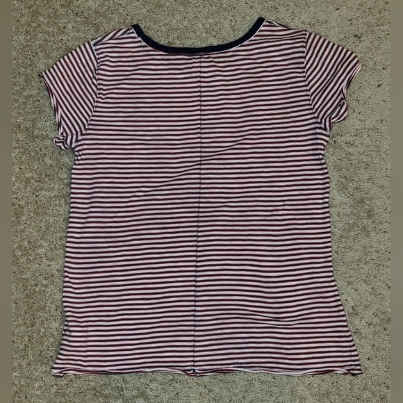 FREE PEOPLE We The Free Clare Slub Striped Short Sleeve Knit Tshirt Size… - Picture 3 of 5
